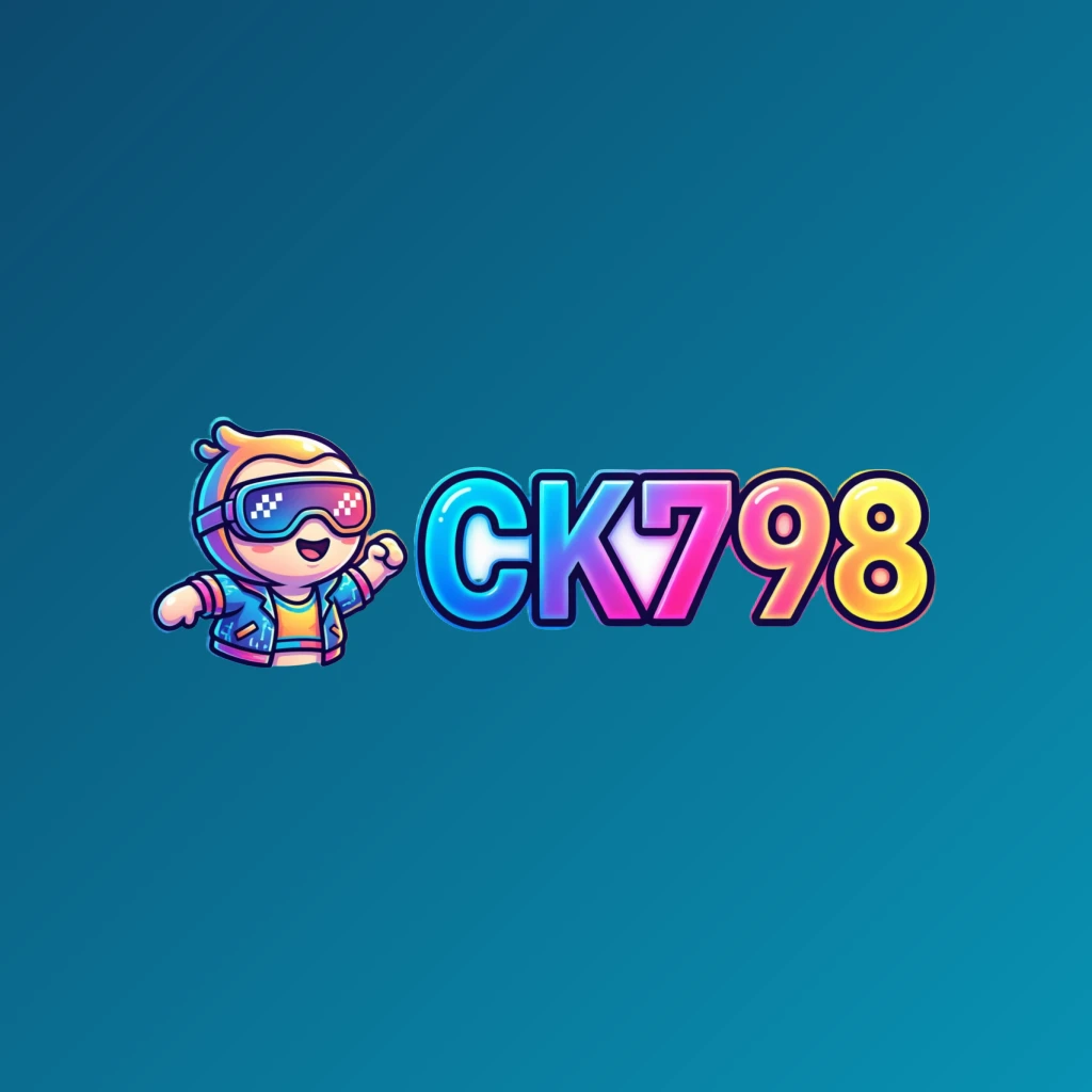 Logo maskot gaya CK798 dengan karakter ramah dan huruf tebal berwarna-warni, desain merek gaming yang cerah dengan latar belakang transparan, logo wordmark horizontal untuk header situs web Logo maskot gaya CK798 dengan karakter ramah dan huruf tebal berwarna-warni, desain merek gaming yang cerah dengan latar belakang transparan, logo wordmark horizontal untuk header situs web